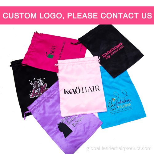 Satin Drawstring Bags With Logo Custom Large Satin Pouch Drawstring Bags With Logo Manufactory